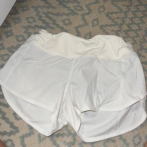 White Lulu Lemon shorts